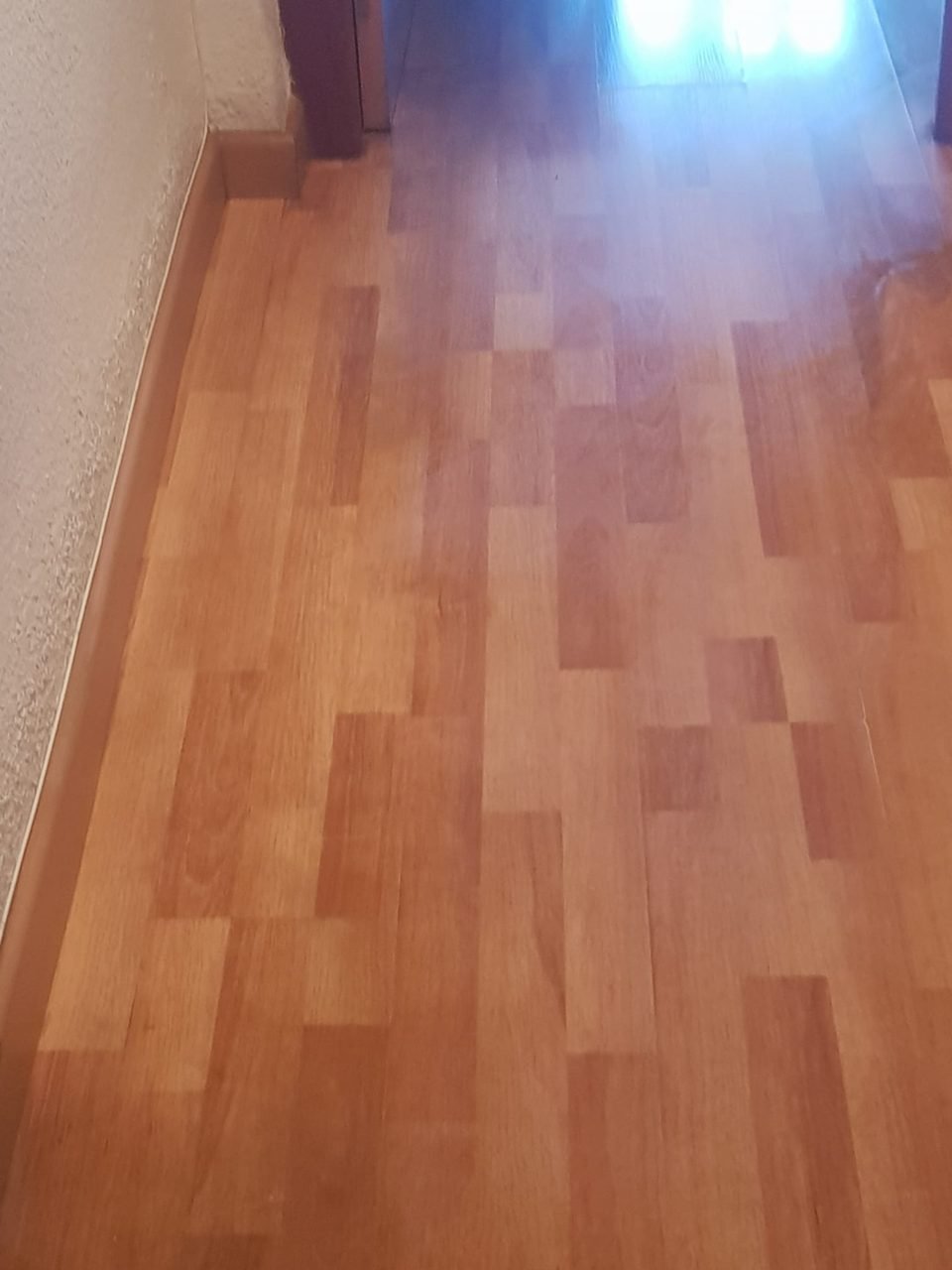 Suelo de parquet abrillantado